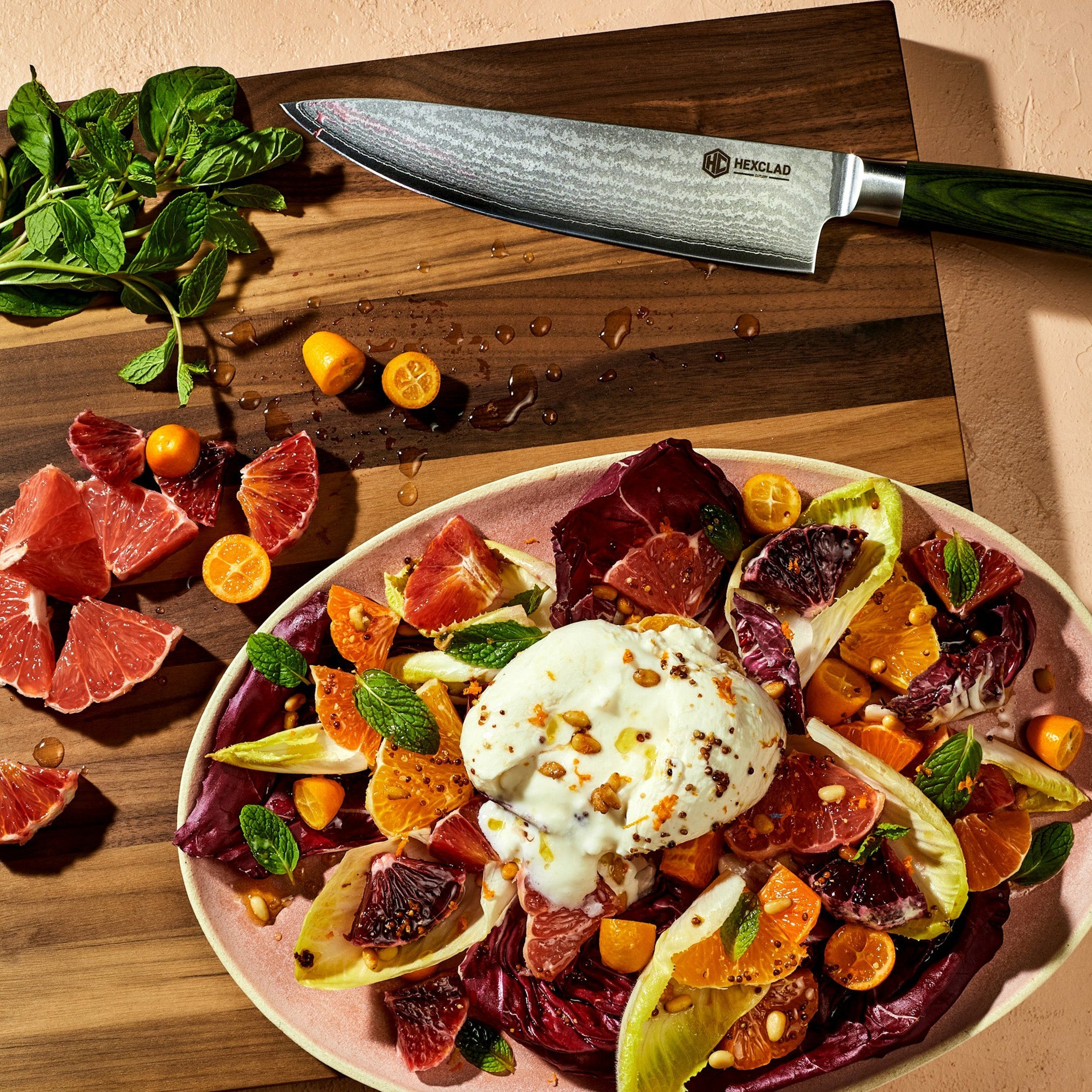 Damascus Steel Chef's Knife, 8"