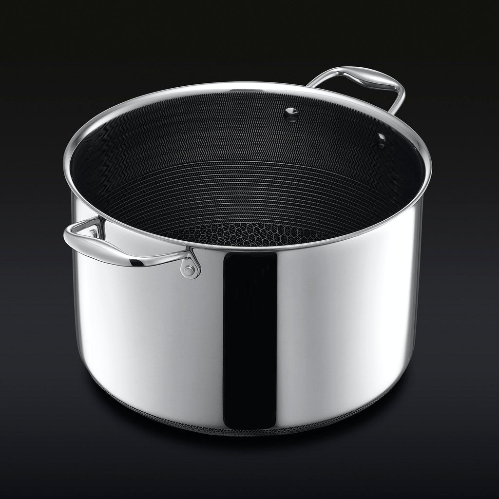 Hybrid Stock Pot with Lid, 10-Qt